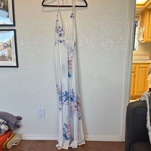 Floral White Maxi Dress